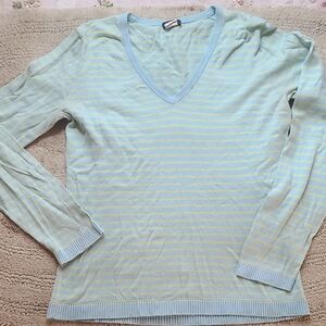 Striped V-Neck Sweater